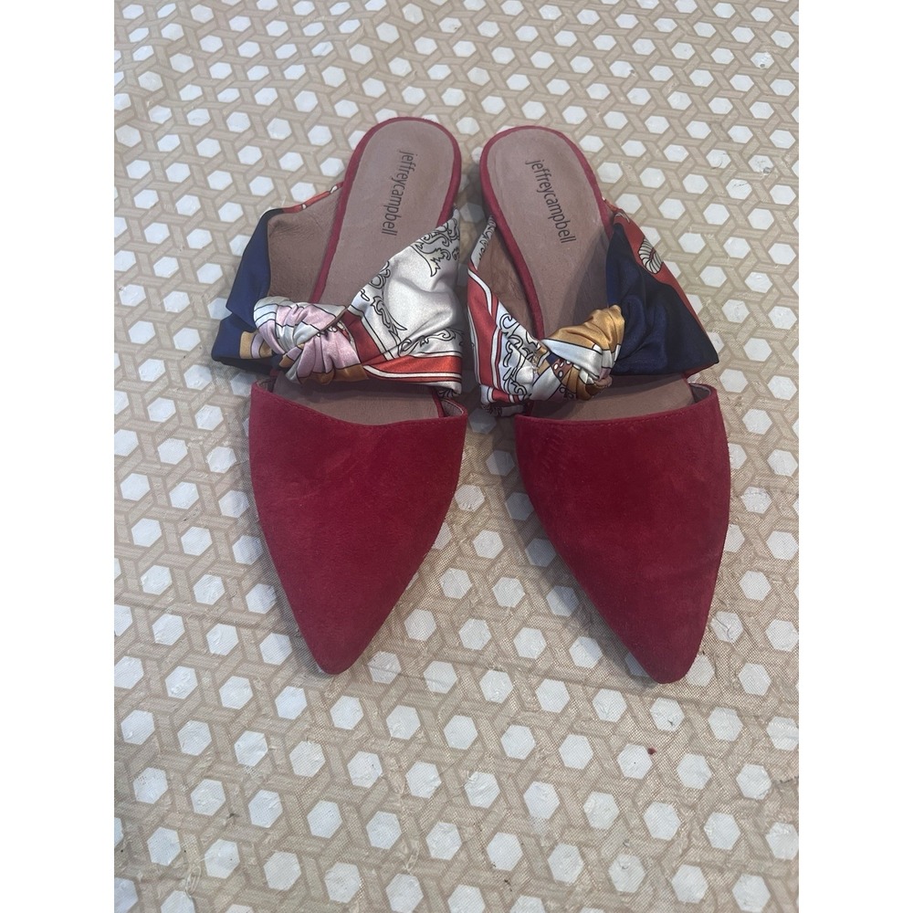 Jeffrey Campbell Red Flats with Scarf Detail